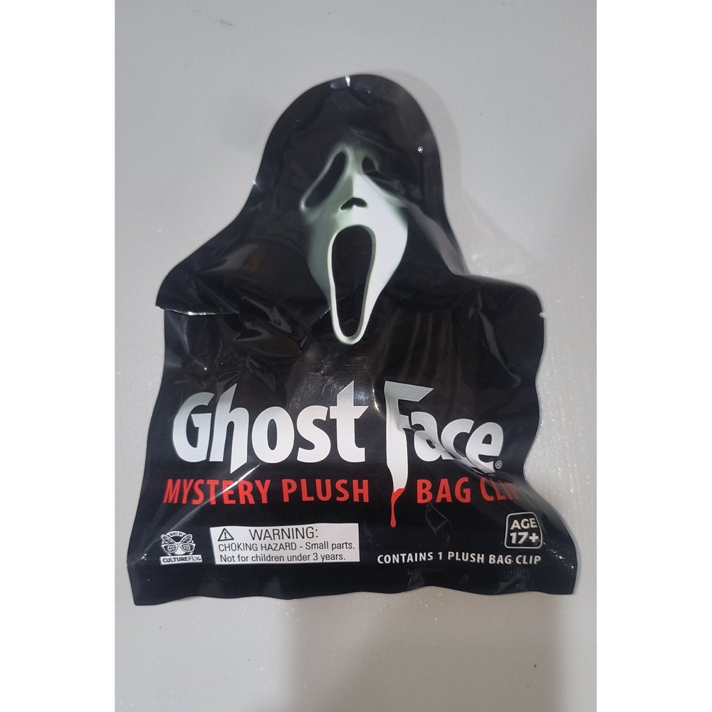 Ghostface Mystery Plush Bag Clip CultureFly Orange Scream Pumpkin Halloween New